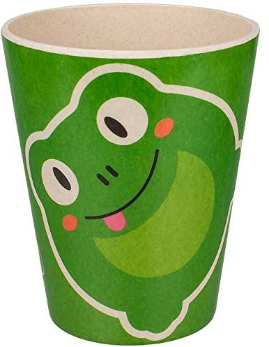 alles-meine.de GmbH Geschirr Artikelwahl Trinkbecher/Zahnputzbecher/Malbecher - Becher - lustiger Frosch - 280 ml - mehrweg - BPA frei - Tasse Kindertasse - Trinkglas Pla..