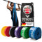 Fitness Method® Resistance Bands - Innovative Widerstandsbänder Set/Einzeln inkl. Tasche + Übungsanleitung-Krafttraining und Home Gym-Pull up Band (Bänder 6er Set Gelb,Rot,Schwarz,Lila,Grün,Blau)