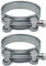 Diforma Abrazadera de tubo reforzada, sujetadores de abrazadera de manguera de tubo de acero galvanizado (2 piezas, 80-85 mm)