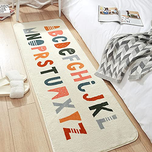Läufer Teppich Rechteck Runner Modern Kinderteppich Waschbare für Babyzimmer Kleinkinderzimmer Wohnzimmer Schlafzimmer Kinderteppiche Teppiche Flauschige Kinder Schutzmatten Kindermatte 60 x 160 cm