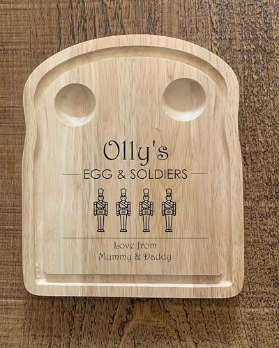 Boiled Egg and Toast Board Personalised Serving Breakfast Board - Custom Name Egg ands Soldiers Gift for Him, Her, Child, Easter, Christmas