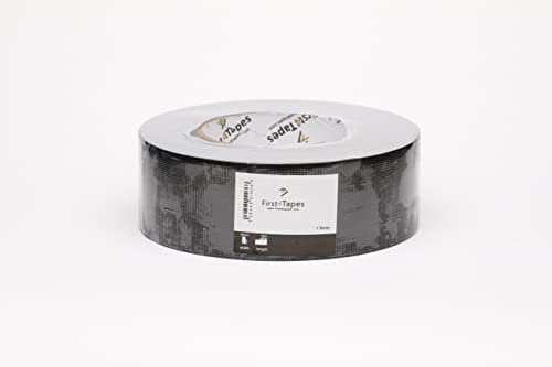 DUCT/GAFFER Tape, Heavy Duty - 70mesh, 200micron, Super STICKY, Black,Ultra Strong Adhesive, Premium, High Strength 48mm x 50m, Cloth Tape By First4Tapes (1 Roll, Black)