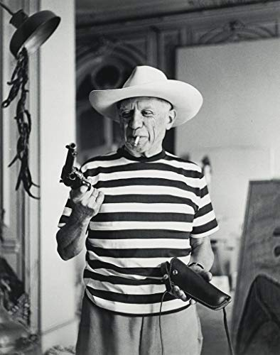 French Unicorn Poster Pablo Picasso Revolver Pistole Klischee Selten Retro 60er Jahre