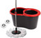 DIVCHI Microfiber Spin Mop and Bucket Set, Spin Mop for Cleaning Floors, Set of 1x Mop, 1x Bucket + 2 Replacement Mop Heads, Red/Gray