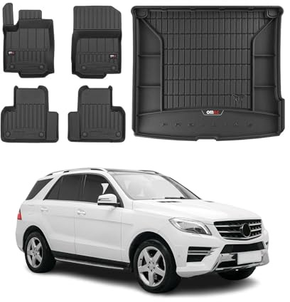 OMAC Fußmatten Kofferraumwanne für Mercedes ML W166 2011-2015 Gummi 5tlg