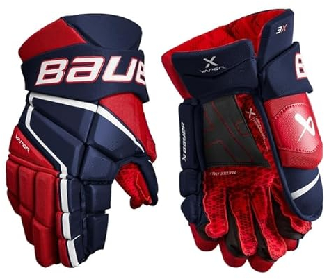 Bauer Vapor 3X Handschuhe Intermediate, Größe:13 Zoll, Farbe:Navy/rot/Weiss