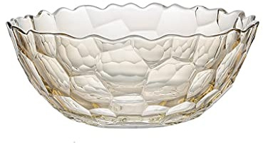 ARZARF Fruit Plate Glass Salad Bowl Living Room Coffee Table Table Top Vegetable Dessert Bowl Suitable for Fruits, Oats, Vegetables (Color : B2pc)