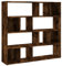 vidaXL Bücherregal Raumteiler Standregal Aktenregal Büroregal Raumtrenner Regal Wandregal Aufbewahrungregal Räuchereiche 105x24x102cm