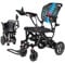 40lbs Lightweight Foldable Electric Wheelchair for Adults Airplane Approved, 18.5in seat wideth, All Terrain Motorized Wheelchairs Electric Powered Wheelchairs for Seniors