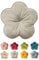beties Samt&Sonders Serie Kissen Blume ca. 50 Ø cm Deko- Formkissen gefüllt (Taupe)