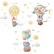 HIMKI 3 Stück Wandsticker Kinderzimmer Wandtattoo für Babyzimmer Kinderzimmer Süße Tiere Wandaufkleber Kindergarten Spielzimmer Schlafzimmer Flur Wanddeko (Flamingo,Nilpferd,männlicher Elefant)