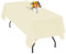 1 Packung beige Polyester-Tischdecke für 2,4 m große rechteckige Tische, 153 x 320 cm Polyester-Stoff-Tischdecke, knitterfrei, waschbar, für Hochzeit, Geburtstag, Party, Bankett-Dekoration