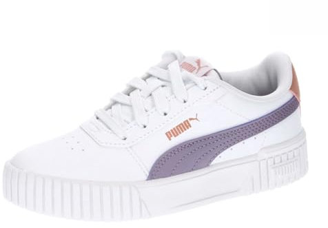 PUMA Carina 2.0 PS, Sneaker, White-Pale Plum-Deeva Peach, 32.5 EU