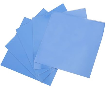 5PCS Conductivité Thermique, Feuille Thermique Coussin de Conductivité Thermique Coussin d'Isolation de Transfert de Chaleur 100x100x0.5mm CPU GPU Feuille de Conduction