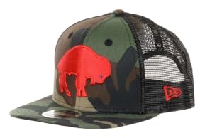 New Era Buffalo Bills NFL Woodland Camo 9Fifty Original Fit Snapback Trucker Cap - One-Size