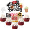 SYKYCTCY 31 Pack Movie Cupcake Toppers Happy Birthday Sign Cake Pick Decorations for Theater Video Recorder Roll Camera Popcorn Hollywood Theme Family Film Baby Shower Birthday Party Supplies
