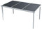 ULUYYUC Campingtisch Partytisch Klapptisch CafetischGarten-Esstisch 150 x 90 x 74 cm Schwarzgeeignet für Balkone, Terrassen und Laubengänge
