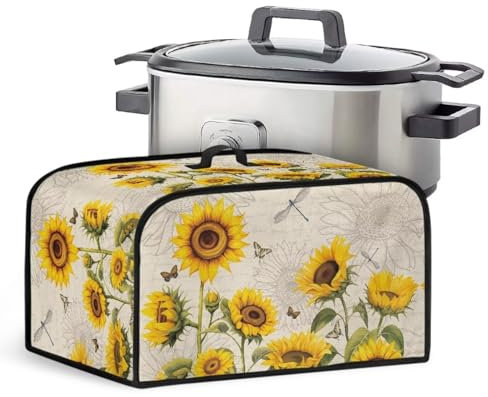 ZUXONGSY Sunflower Slow Cooker Dust Cover Libelle Small Appliance Covers Home Decor Insulated Slow Cooker Bags Rice Cooker Storage Bag Dustproof