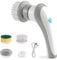 Elektrische Reinigungsbürste Bad, Handheld Cleaning Brush für Haushalt mit 4 Bürstenkopfe, Spin Scrubber für Haushalt/Boden/Autoreifen, Typ-C Schnellladung, 2 Modi