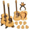 Plektren Gitarre Holz,6 Stück Plektrum Gitarren,Holz Gitarren Plektren,Akustikgitarre Guitar Picks,Holz-Plektrumbox für Akustikgitarre,Premium-Gitarren-Plektrum,Gitarrenplektren,Gitarrenholz Picks Box