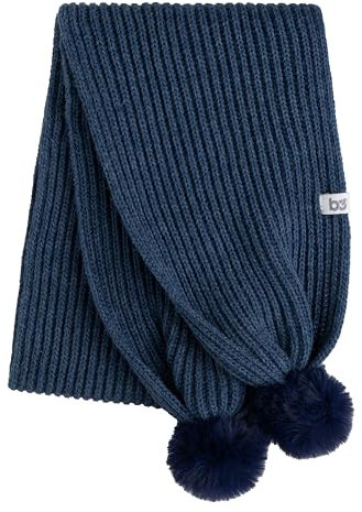 Baby's Only - Schal mit Pompon Cool - Winterschal für Baby und Kleinkinder - Schal für den Winter - Kinderschal für Jungen und Mädchen - 3 bis 8 Jahre - Jeans