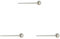 DENI 3 gerader Nasenstecker aus Silber mit kleiner Kugel Durchmesser 1,5 mm und dünner Stab mit einer Dicke von 0,6 mm., Silber