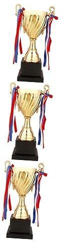 SWAYVES 3Pcs Trophy Cup Metal Competitions Trophies Basketball Trophy Cup Golden Trophiesard Cup Gold Trophy Kids Trophy Cupard Trophy