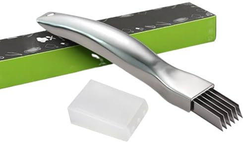 Spring Onion Slicer, 2025 Upgrade Stainless Steel Spring Onion Cutter Chopper Scallion with Hanging Hole, Household Multifunctional Food Slicer Gadget Shred Silk