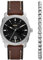 Fossil Herren Analog Quarz Uhr mit Leder Armband FS6081SET