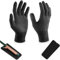 ZWWOGE 1 x Hitzebeständige Handschuhe+1 x Silikon-Heizkissen, Hitzeschutz Handschuh Lockenstab,Hitzehandschuh lockenstab für Hitze Glätteisen Handschuhe Haarwerkzeuge(Schwarz)