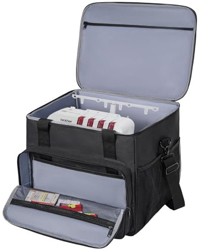 GMAK Serger Tragetasche, Universal Overlock-Aufbewahrungstasche mit Bodenpolsterung, Aufbewahrungstaschen, Reisetasche mit Schultergurt für die meisten Standard-Overlock-Nähmaschinen und Zubehör,