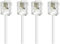 APM 570840 - Cordon ADSL Rj11 Mâle/Mâle de couleur Blanc 2M - Cordon doux et flexible pour relier à un boîtier ou un modem ADSL (Lot de 2)