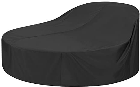 CAZSTYK Terrassen-Tagesbett, rund, 228 cm, Outdoor-Gartenmöbel, strapazierfähiges Oxford-Gewebe, Tagesbett-Sofa