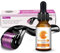 Vitamin C Serum Microneedling Set Derma Roller für Gesicht 0.5mm mit Vitamin C Serum Gesicht, 540 Titanium Dermaroller