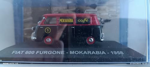 Generico Veicoli Pubblicitari Epoca 1:43 Die Cast - Fiat 600 Furgone MOKARABIA 1958