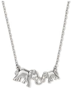 kate spade new york Women's Brass Dear Mom Pendant Necklace, Silver, Cubic Zirconia/Iron/Glass, Adult, 16 Chain with 3 Extension, 4.68g