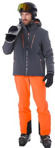 killtec Herren Skihose/Funktionshose mit abnehmbaren Trägern, Kantenschutz, Schneefang und Beinventilation Ksw 82 Mn Ski Pnts