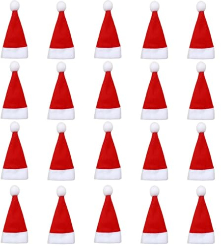 YOFDAL 20pcs Porte Range Couverts Noël,Décoration Table De Noels,Titulaires Vacances Père Noël Fourchette Cuillère Sac De Rangement Dîner Décoration Pour Table