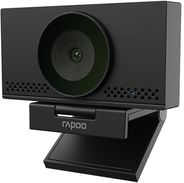 Rapoo XW4KAF USB Webcam 4K mit Mikrofon, UHD 3024p, 75° Sichtfeld,Autofokus | Doppelmikrofon mit Rauschunterdrückung, Abdeckung, ideal für Meetings, Streaming, Microsoft Teams, Google Meet, Zoom, PC, Mac