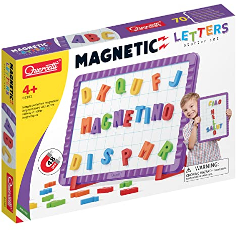 QUERCETTI - 5181 Magnetino Letters Starter Set; Magnettafel mit Buchstaben