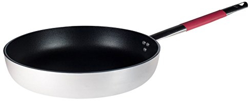 Pentole Agnelli Linie Cookware System Bratpfanne Induktion Senkkopf Hohe mit Griff Cool, Rot 20 cm Silber/Rot