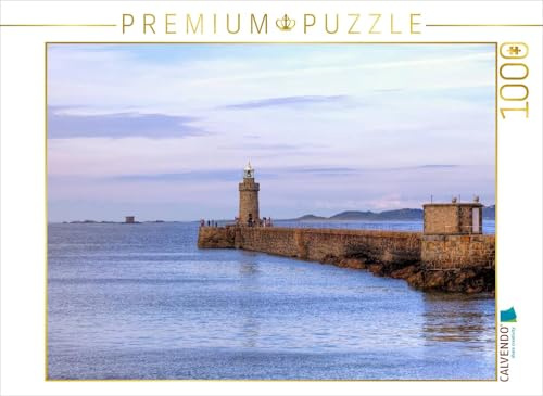 CALVENDO Puzzle Leuchtturm St Peter Port - Guernsey | 1000 Teile Lege-Größe 64 x 48 cm Foto-Puzzle für glückliche Stunden
