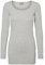 VERO MODA Damen Regular Fit Langarmshirt VMMAXI My LS Soft Long U - Neck NOOS 10152908, Einfarbig, Gr. 34 (Herstellergröße: XS), Grau (Light Grey Melange)