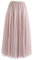 Chicwish Damen Flieder Creme Grau Rosa Schwarz Layered Mesh Ballett Ball Party Tüll Tutu A-Linie Maxi Rock - Pink - S/M