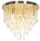 Qazqa - Art Deco Klassische Deckenleuchte I Deckenlampe I Lampe I Leuchte Gold I Messing I Messing 35 cm - Medusa I Wohnzimmer I Schlafzimmer - Glas Rund - LED geeignet G9