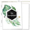 OLGS Hausaufgabenheft Hülle Tropical Green inkl. Heft Schulheft Schutzhülle Umschlag Geschenkidee Einschulung Grundschule (ohne Personalisierung, Tropical Green 06)