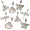 ToCi 8er Set Tischtuchbeschwerer Tier-Motiv, Silber, Zinklegierung, 6,5 x 5,5 cm Tischtuchgewichte