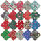 aufodara 20er Baumwollstoff Weihnachten Stoffpakete Patchwork Stoffe Baumwolle 25x 25cm, Stoffe zum Nähen, Stoffe zum Nähen Patchwork Stoffpaket zum Quilten DIY Basteln Handwerken (Bunt - 20 Stück)