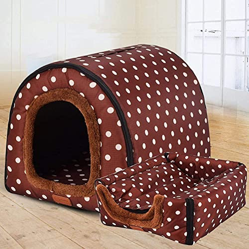 DUCHEN Puppy Love Lit pour Chien Grande Taille Fermé Panier XXL Anti Stress Dehoussable Coussin Apaisant Indestructible Orthopedique Moyen Taille