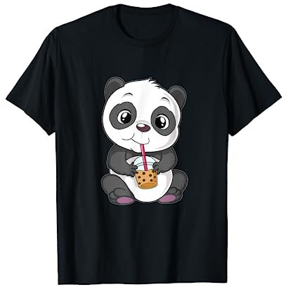 Mignon Panda Bear Choco Shake Sweets Bubble Tea Baby Teddy T-Shirt